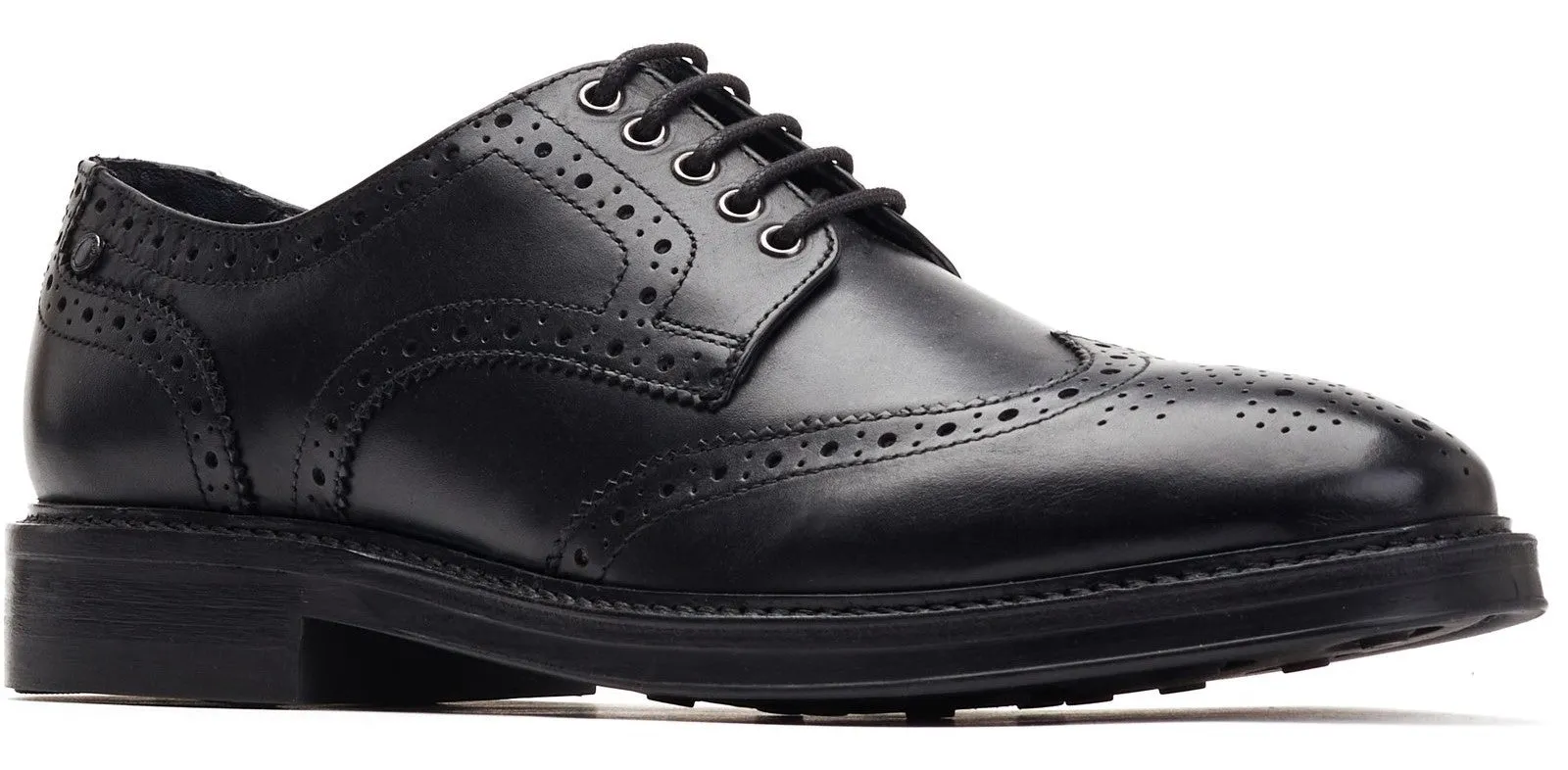 Base London Bryce Mens Leather Lace Up Brogue Shoe