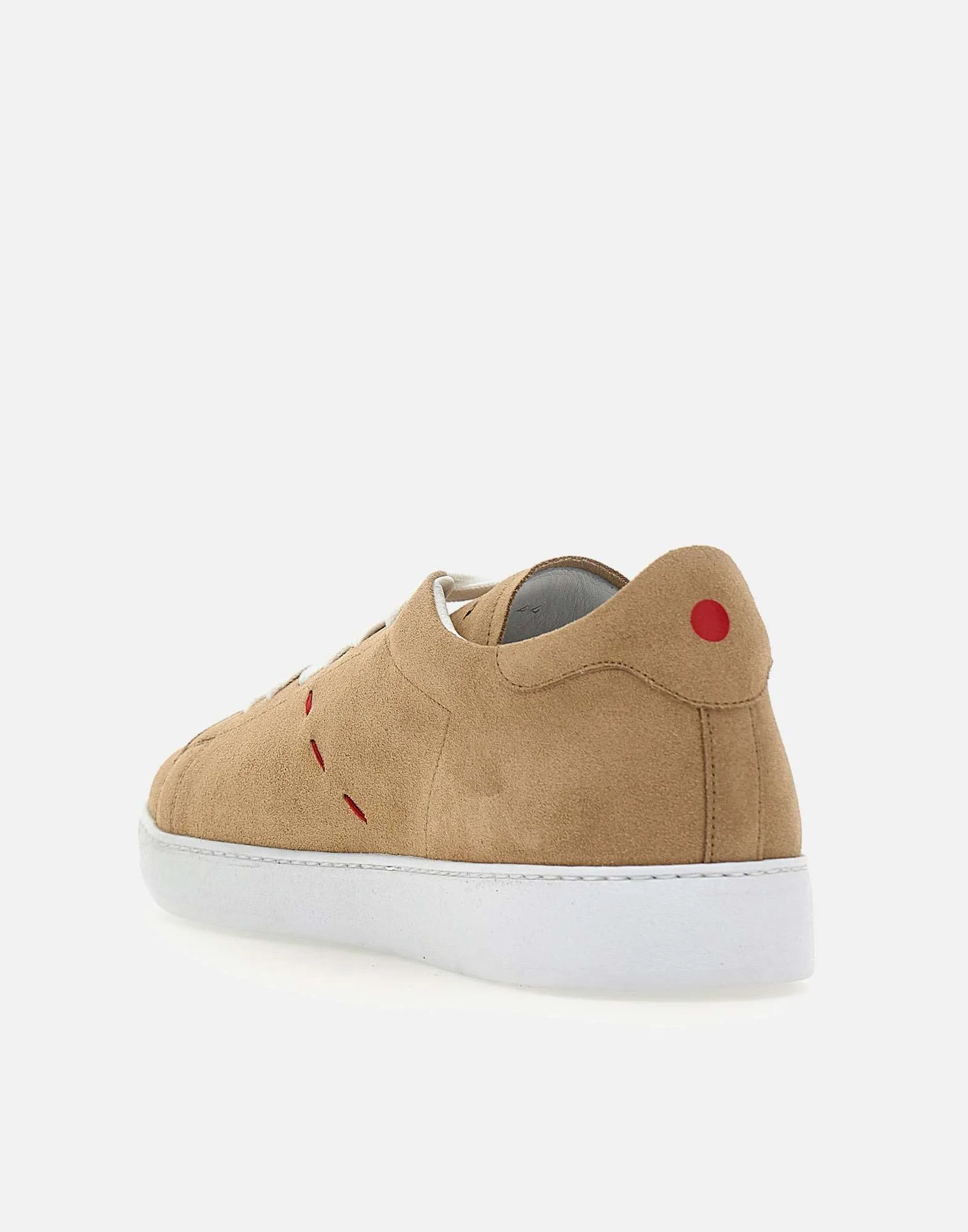 Beige Calfskin Sneakers with Box Sole