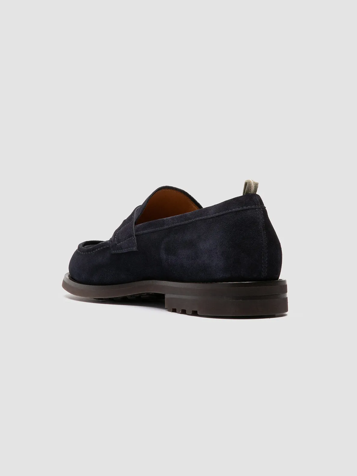 BELMONDO 006 - Blue Suede Penny Loafers