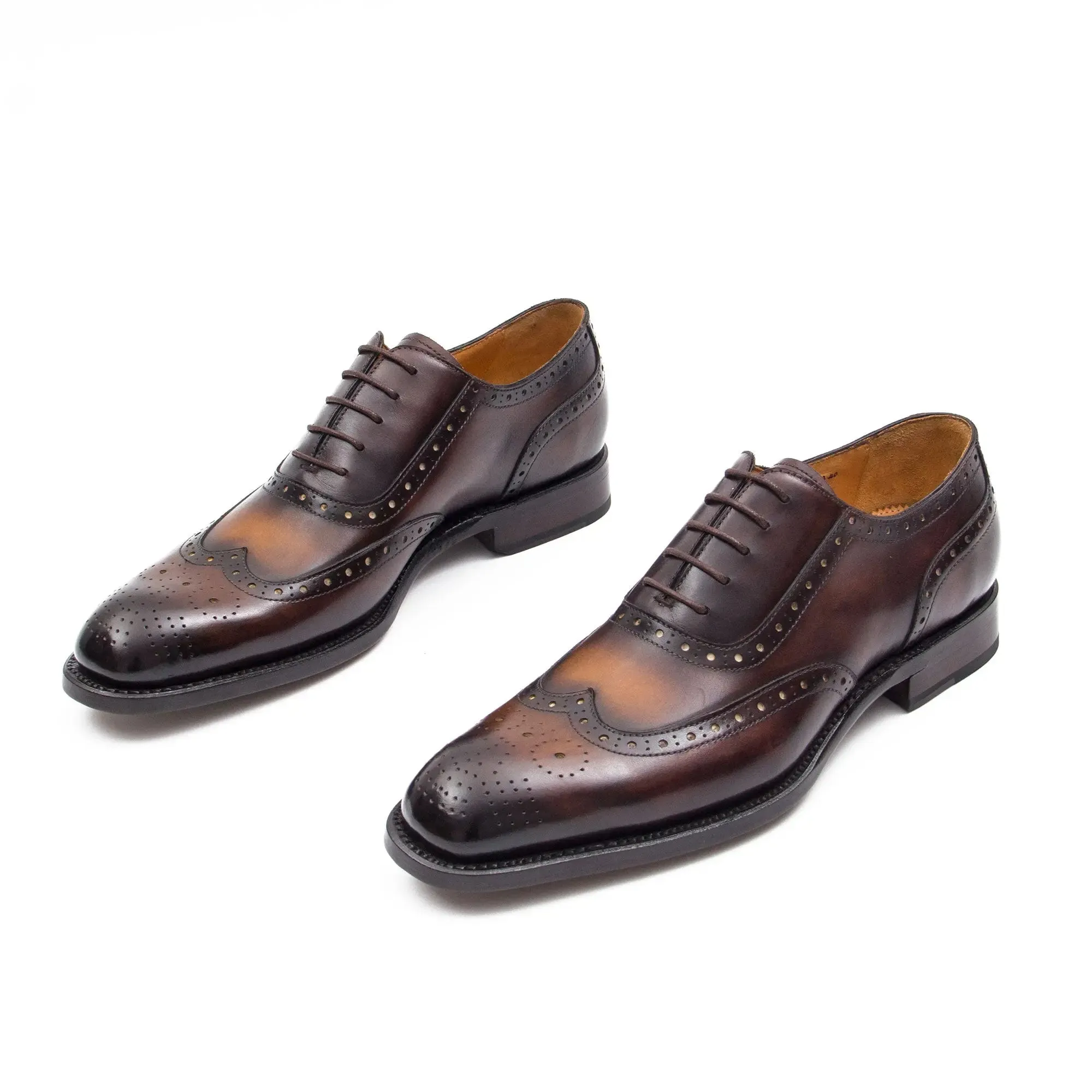 Brown Oxford Brogue Shoes for Men