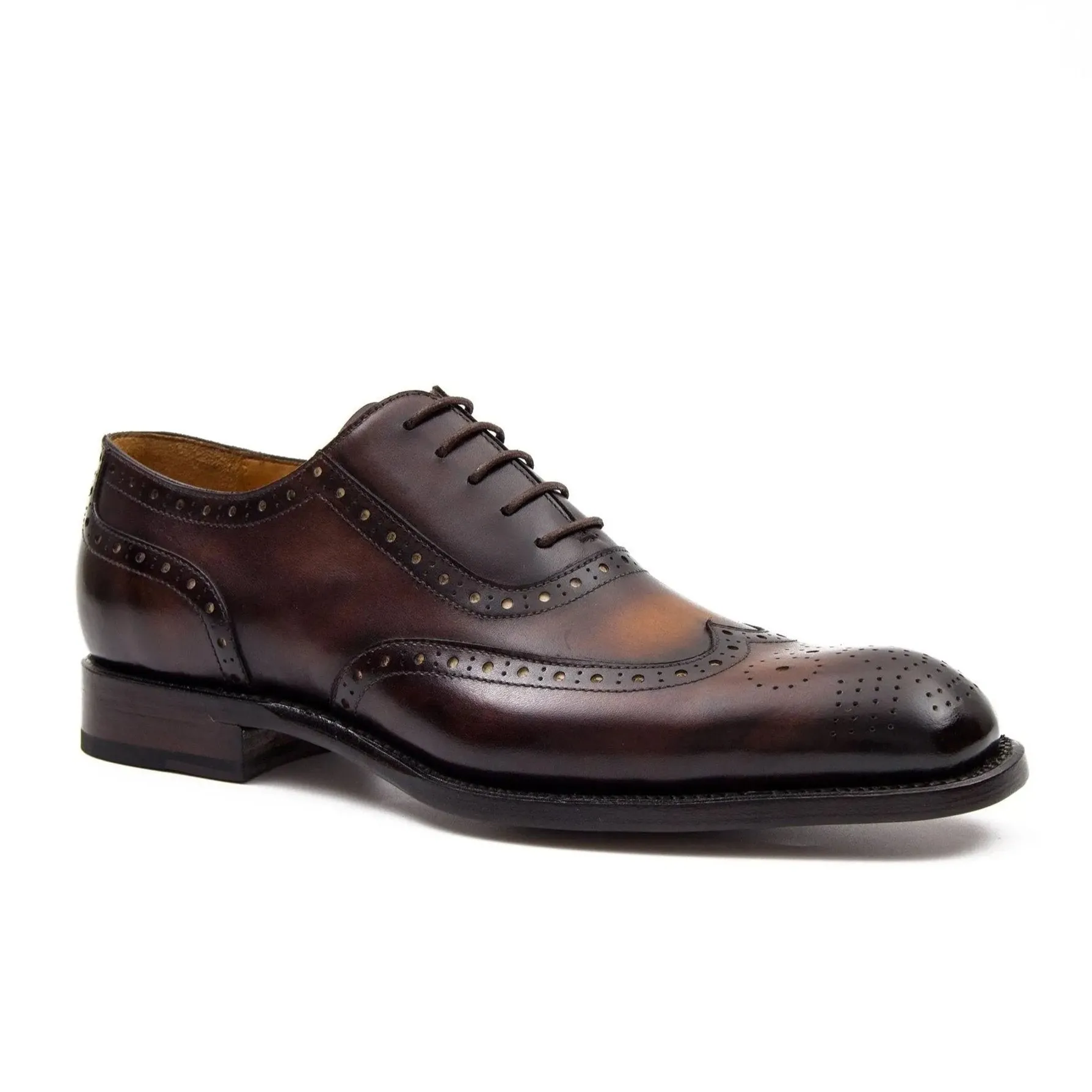 Brown Oxford Brogue Shoes for Men