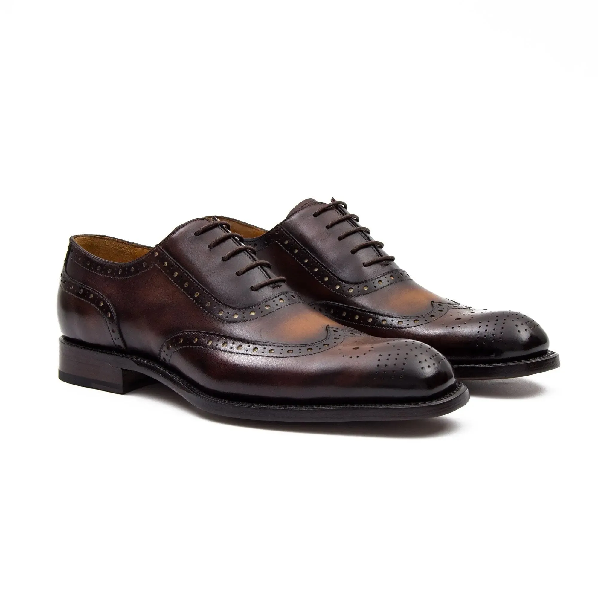 Brown Oxford Brogue Shoes for Men