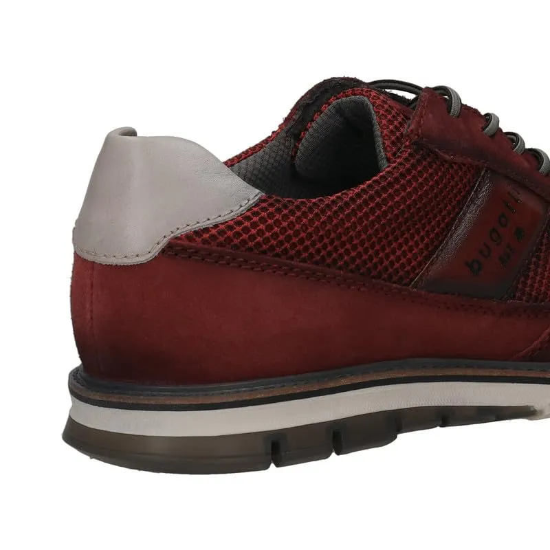 Bugatti Simone Comfort Dark Red Men's Wide Sneakers - UK 8