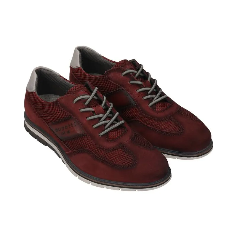 Bugatti Simone Comfort Dark Red Men's Wide Sneakers - UK 8