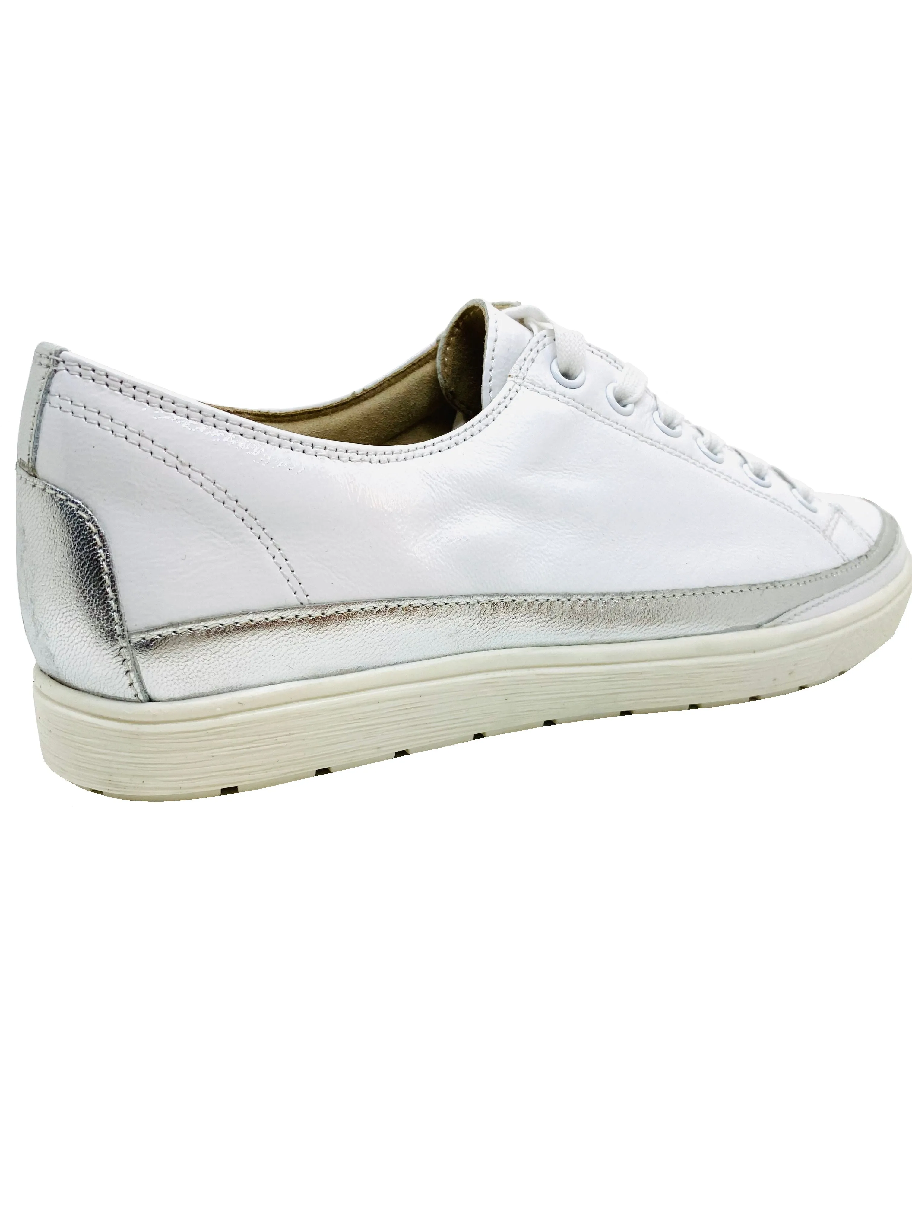 Caprice Ladies Lace Up Patent Sneaker