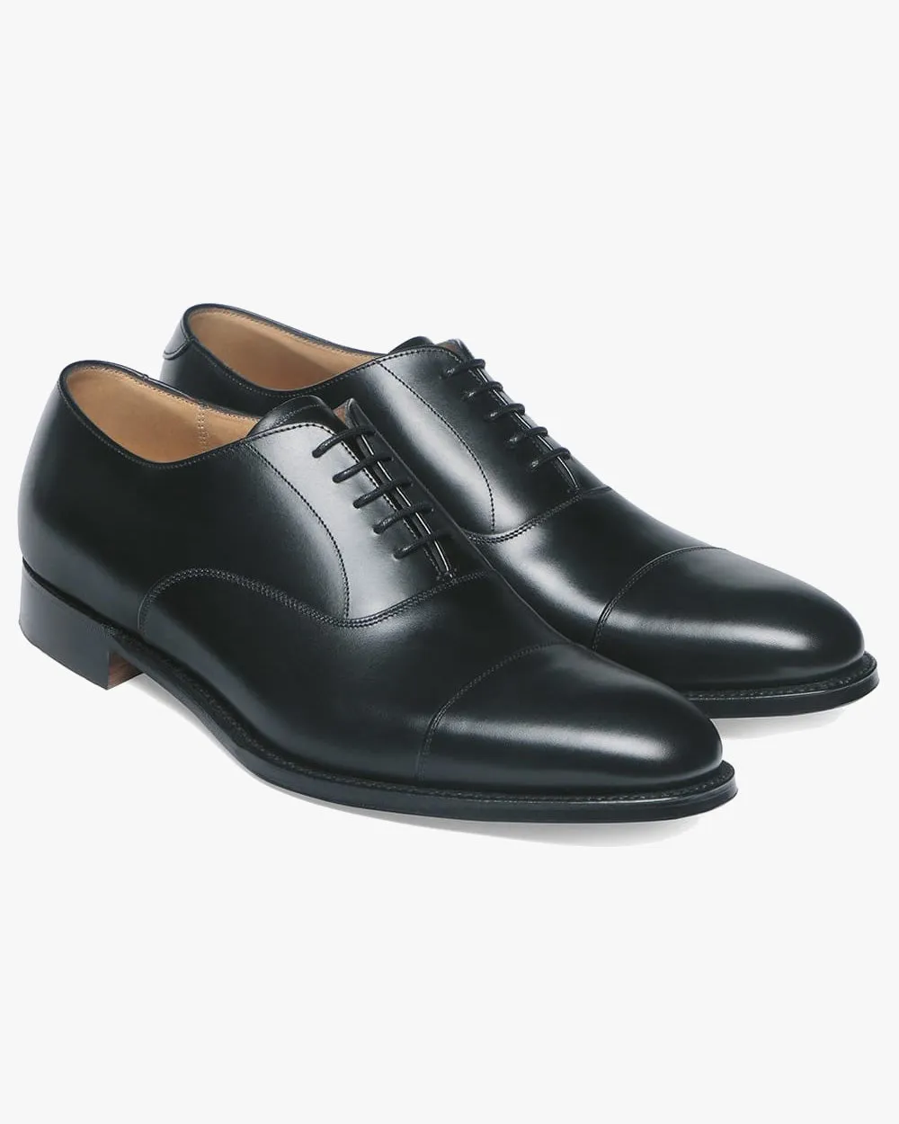 Cheaney Lime R Oxford Shoe - Black Calf Leather / Rubber Sole