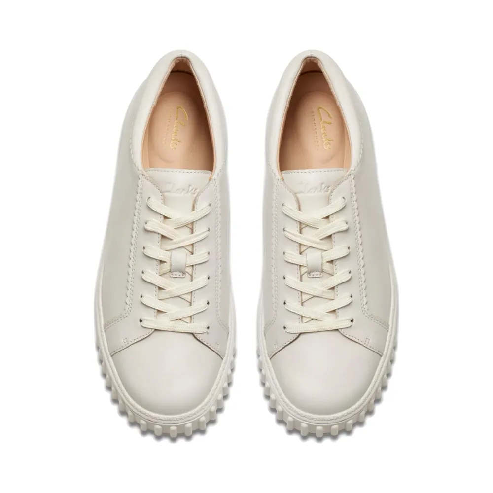 Clarks Women's Mayhill Walk Leather Sneaker in Off White