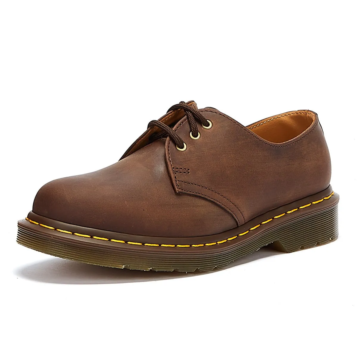 Dr. Martens 1461 Crazy Horse Womens Gaucho Brown Leather Shoes