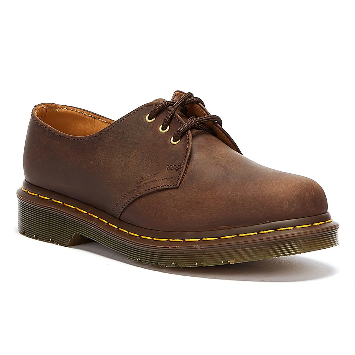 Dr. Martens 1461 Crazy Horse Womens Gaucho Brown Leather Shoes