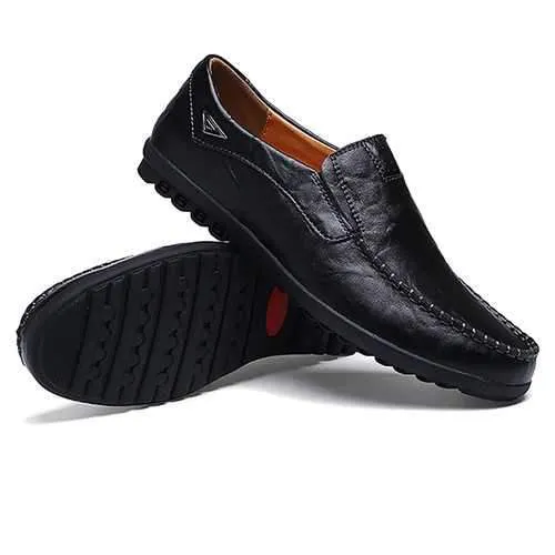 Flat Shoes Men Casual Business Loafers In Leather