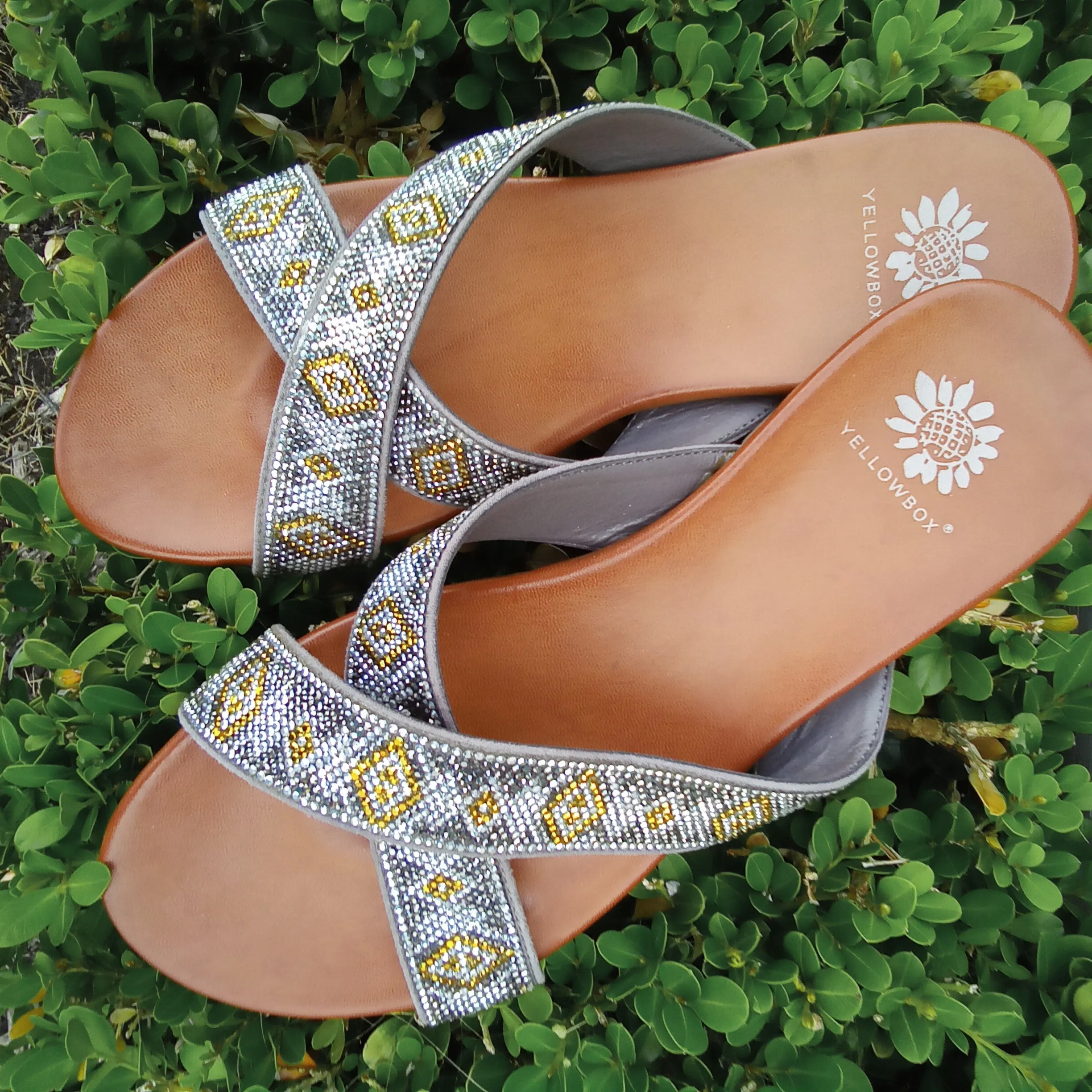 Glitzy Slide Sandal | Yellow Box Footwear - Bali