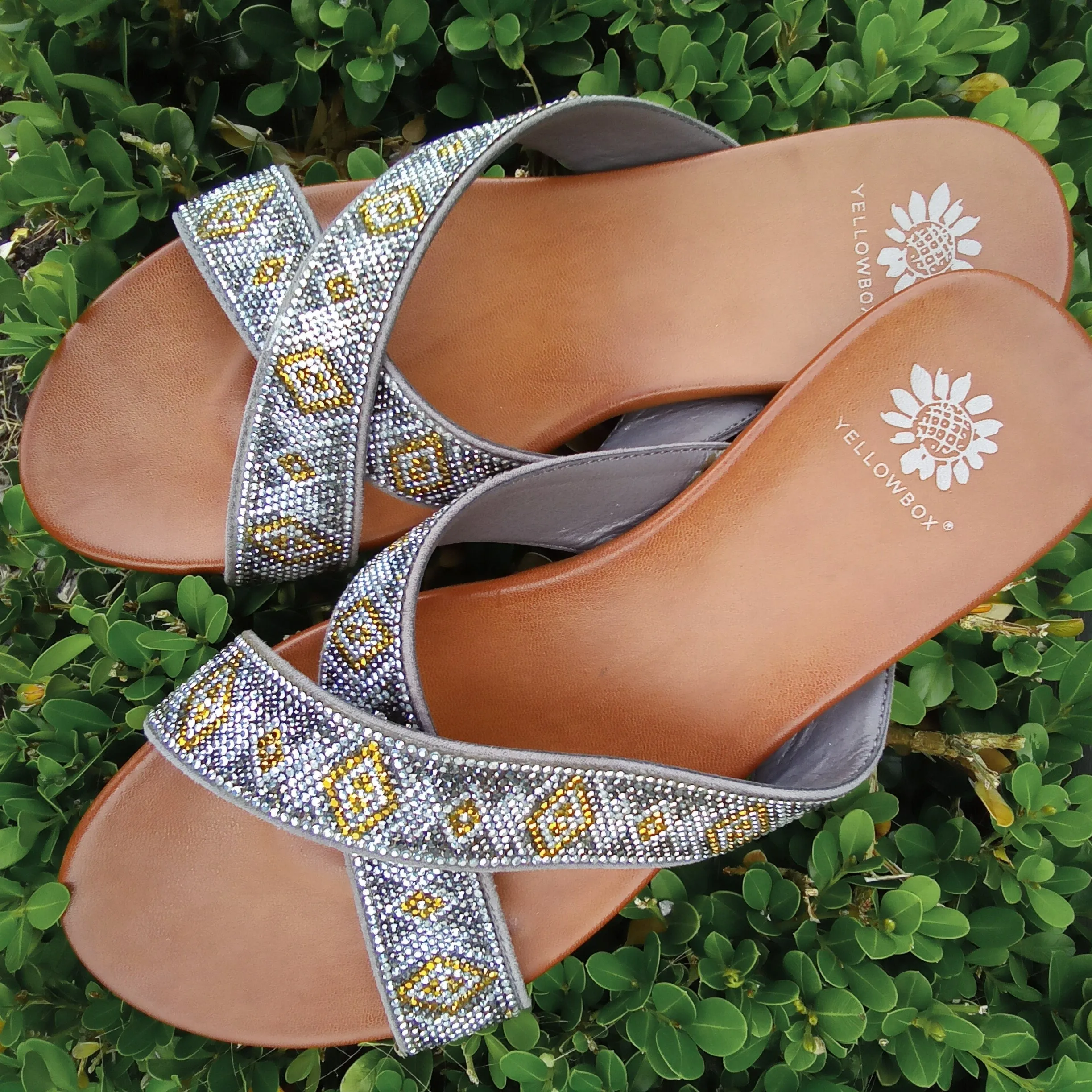 Glitzy Slide Sandal | Yellow Box Footwear - Bali