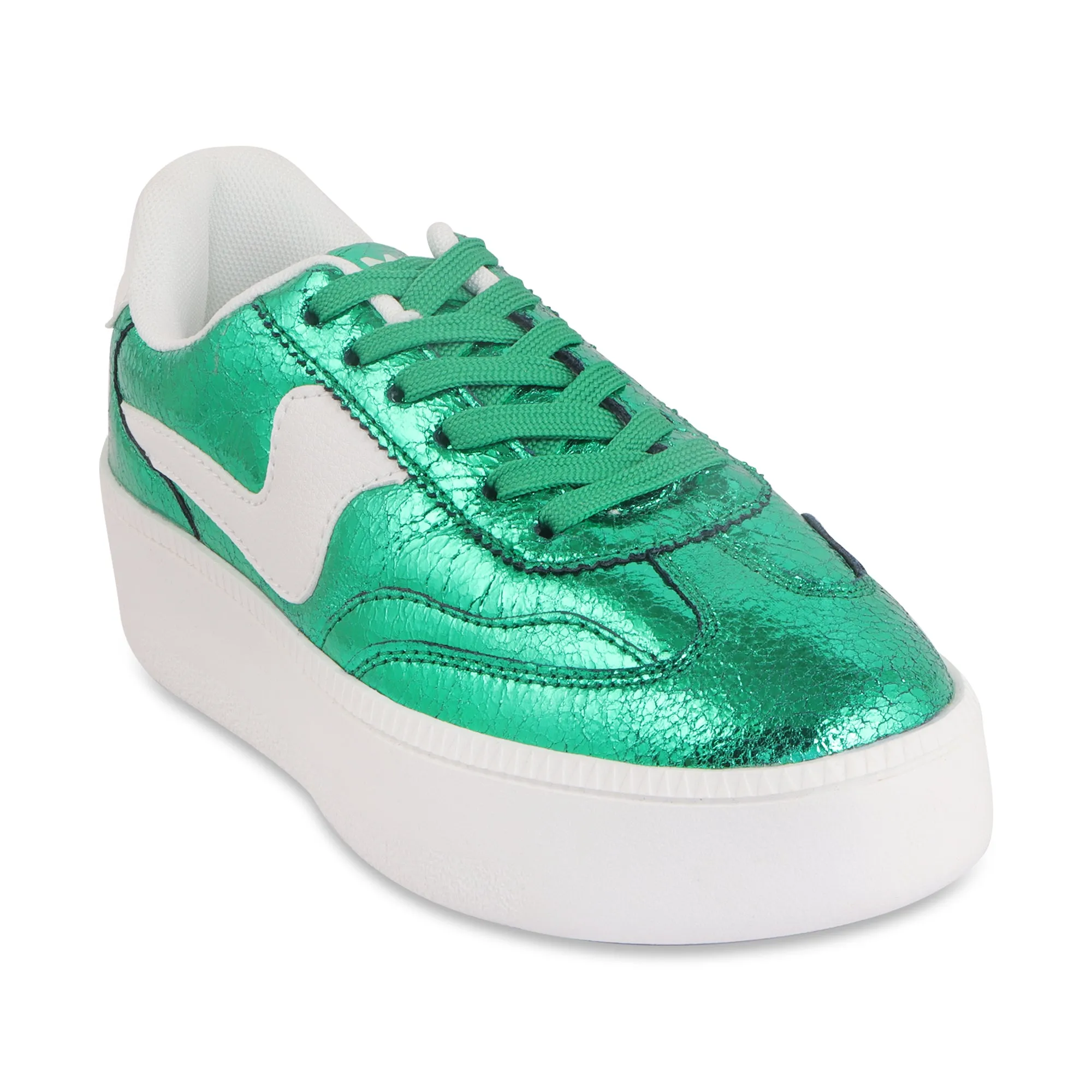 Hamster London Metallic Hot Green Party Sneakers