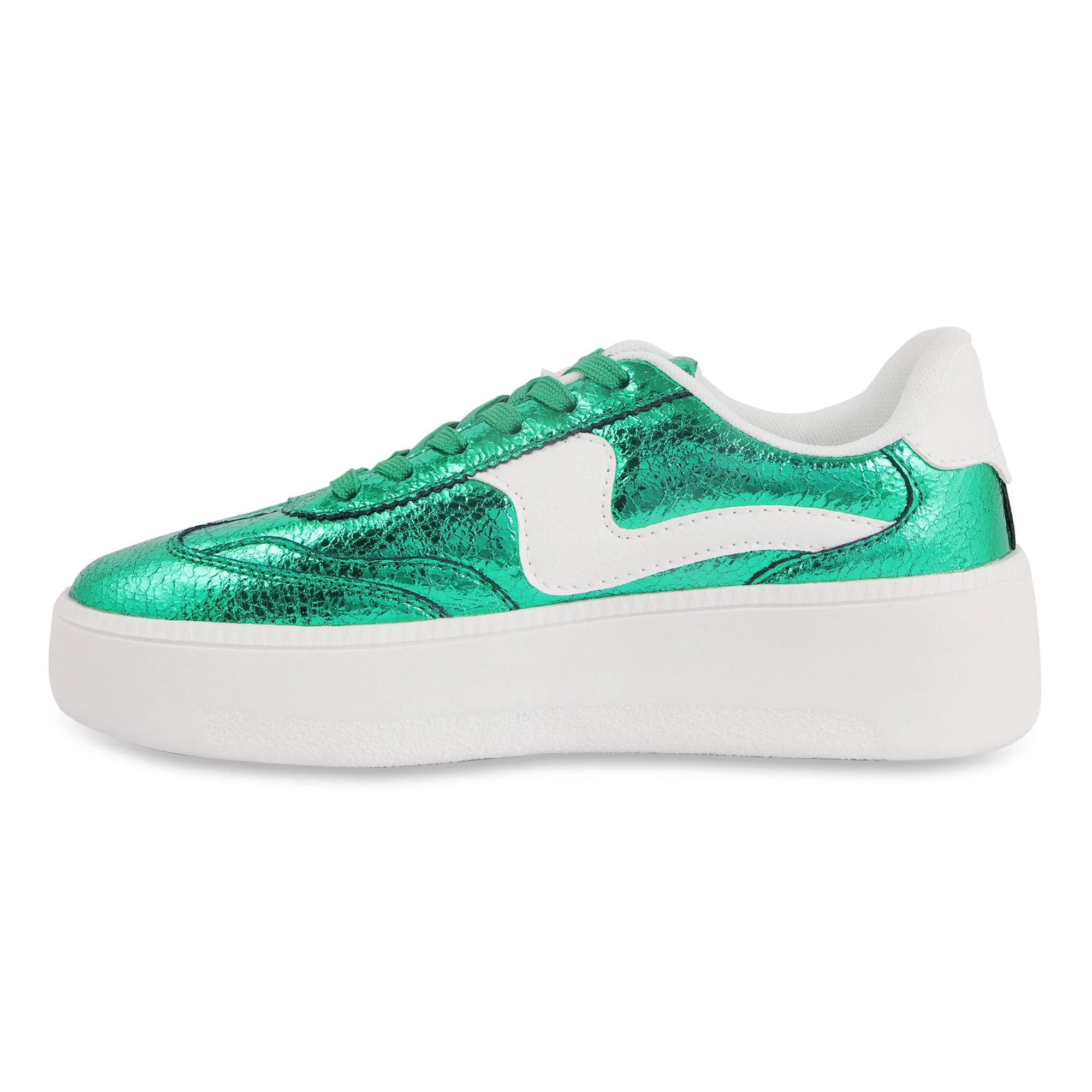 Hamster London Metallic Hot Green Party Sneakers