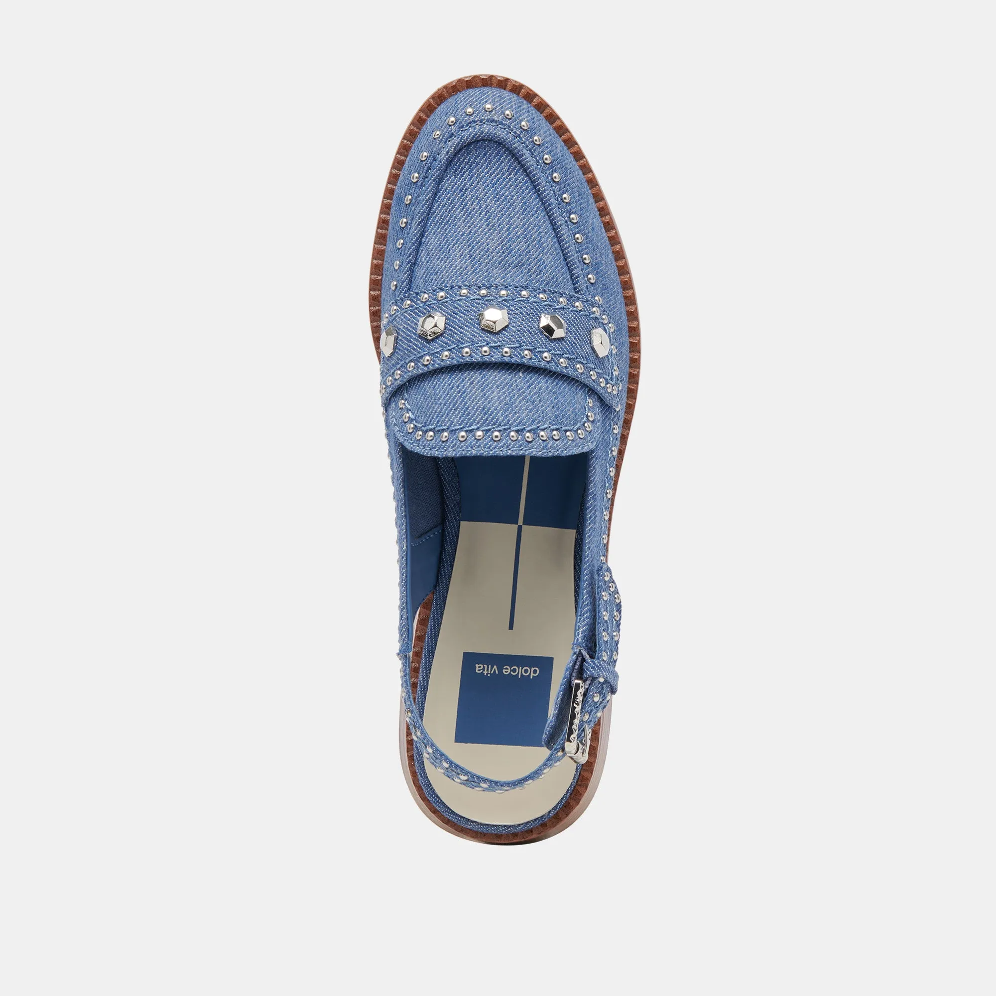 HARDI STUD LOAFERS BLUE DENIM