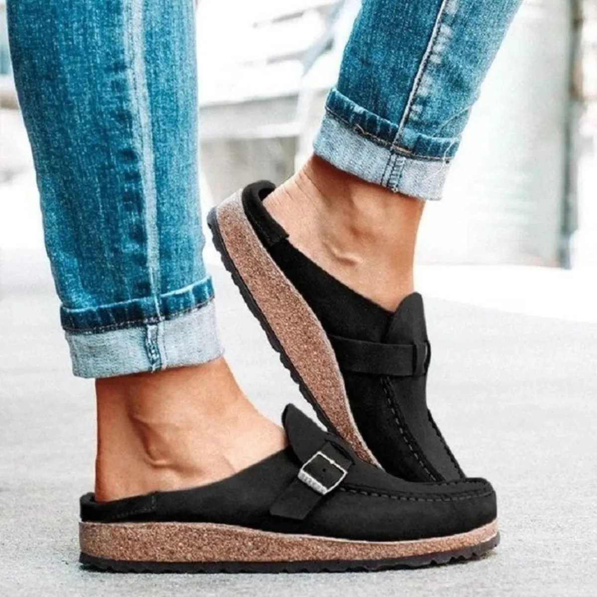 Janice Casual Buckle Loafers