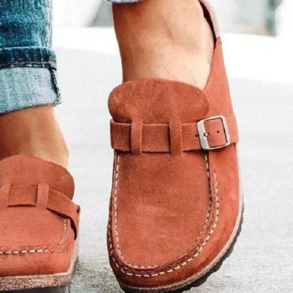 Janice Casual Buckle Loafers