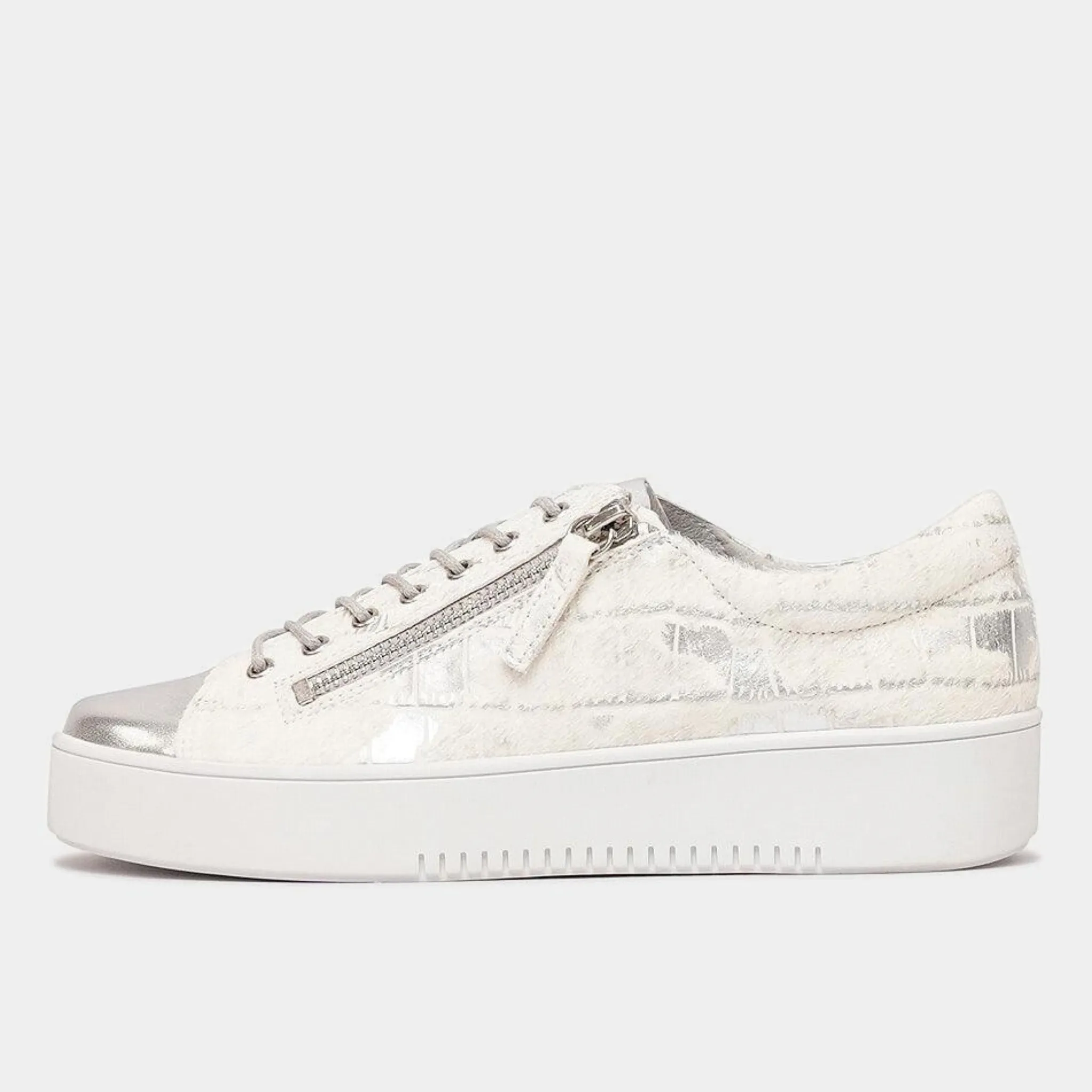 Laila Silver Leather Sneakers