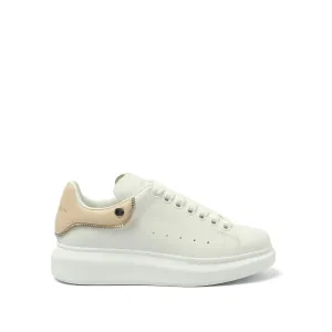 Larry Oversized Sneaker in White/Oat/Silver