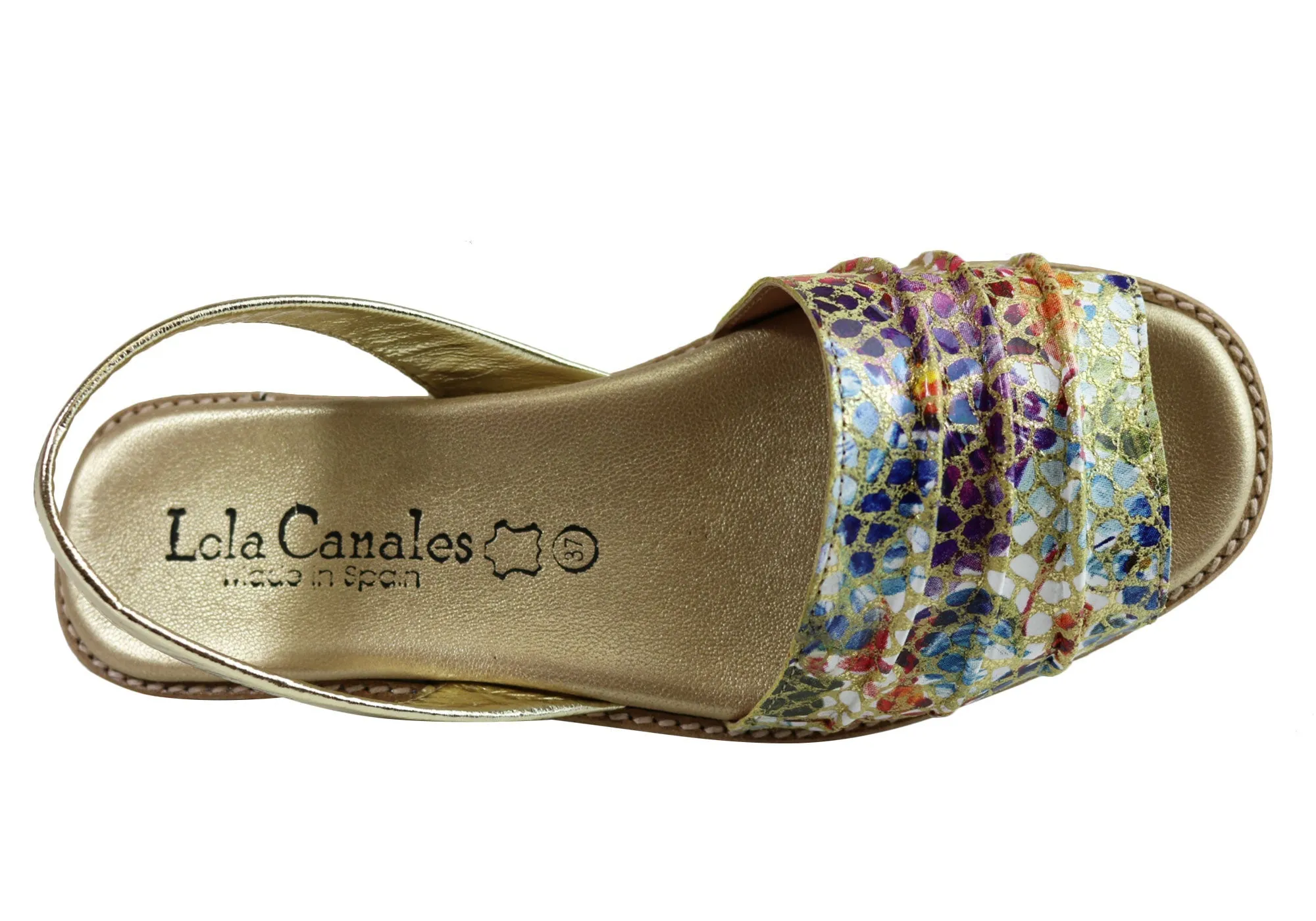 Lola Canales Melody Womens Comfortable Leather Sandals Made In Spain