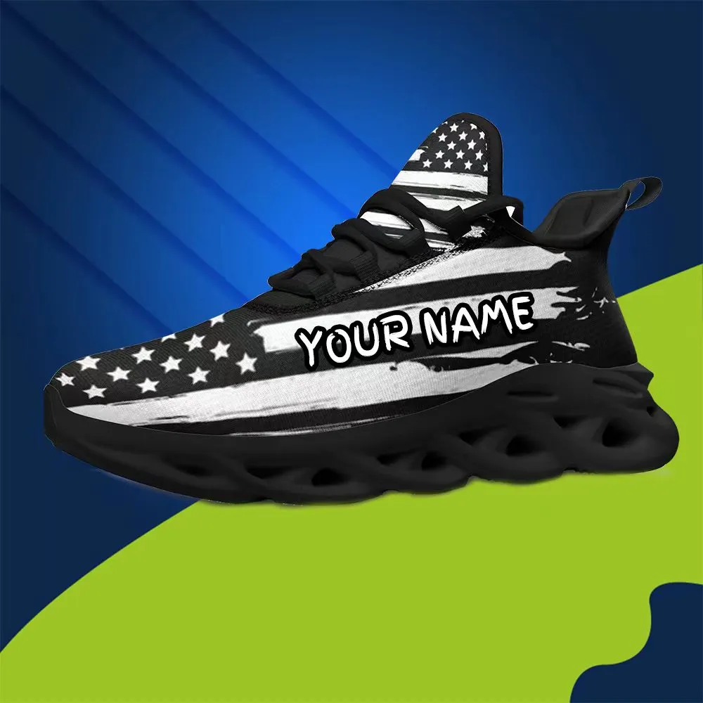 MaxSoul-B03006 Custom Max Soul American Flag, USA Flag Sneakers Max Soul, Shoes, Printed Shoes