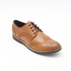 Mens Leather Formal Shoes-50623_Tan