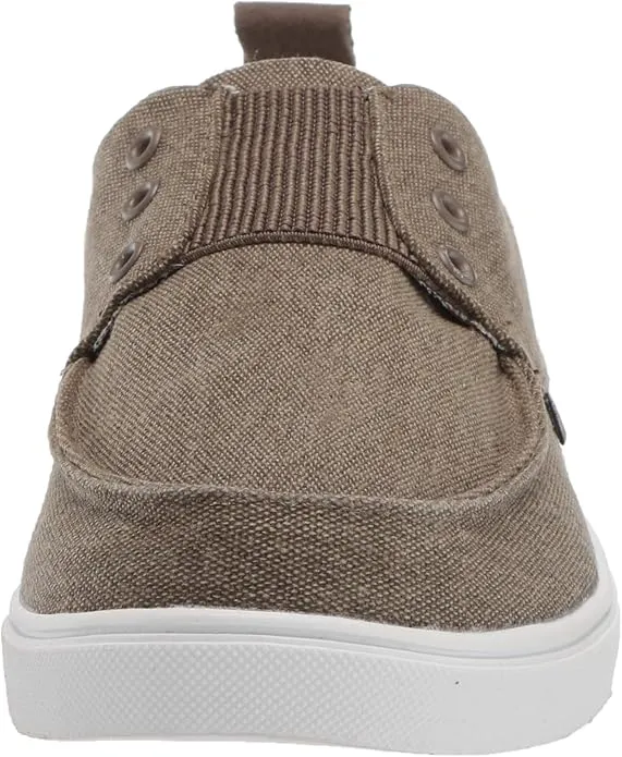 Muk Luks Men's Billie Canvas Shoe-Khaki Slip On Loafers