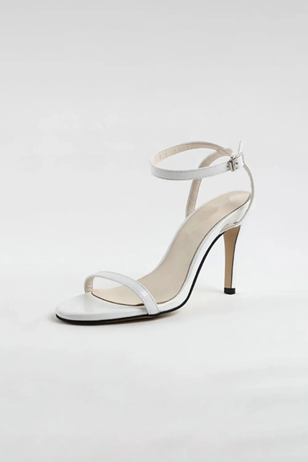 Outdoor Peep Toe Stiletto Heel Shoes With Buckle Ankle Strap