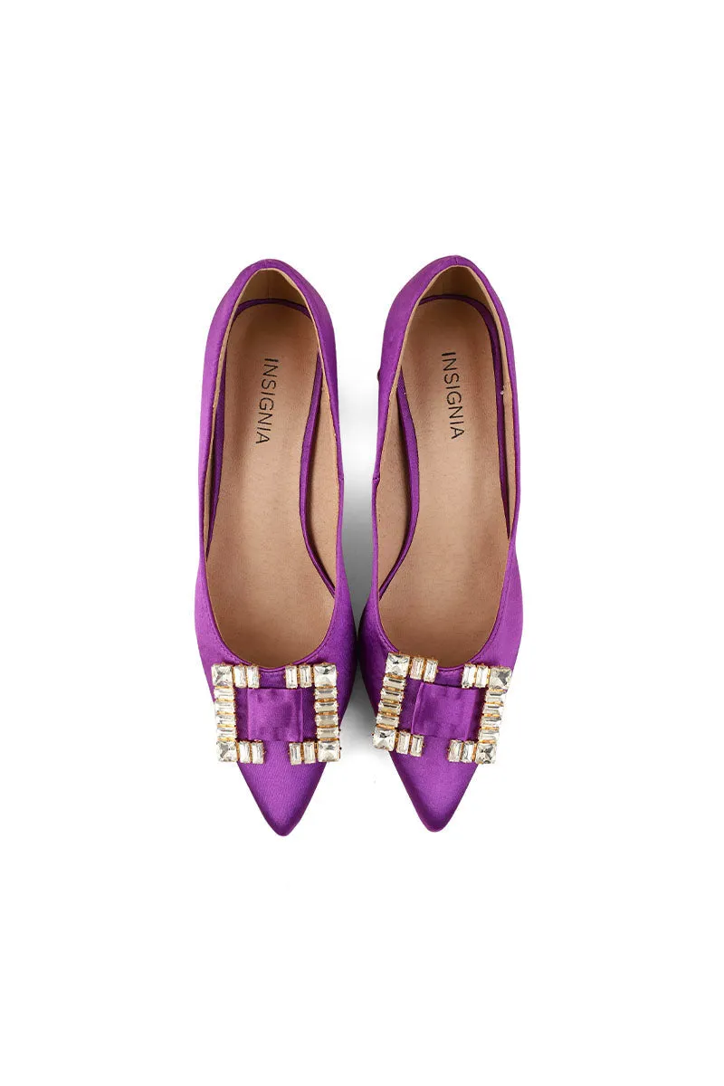 Party Wear Court Shoes I44449-Purple