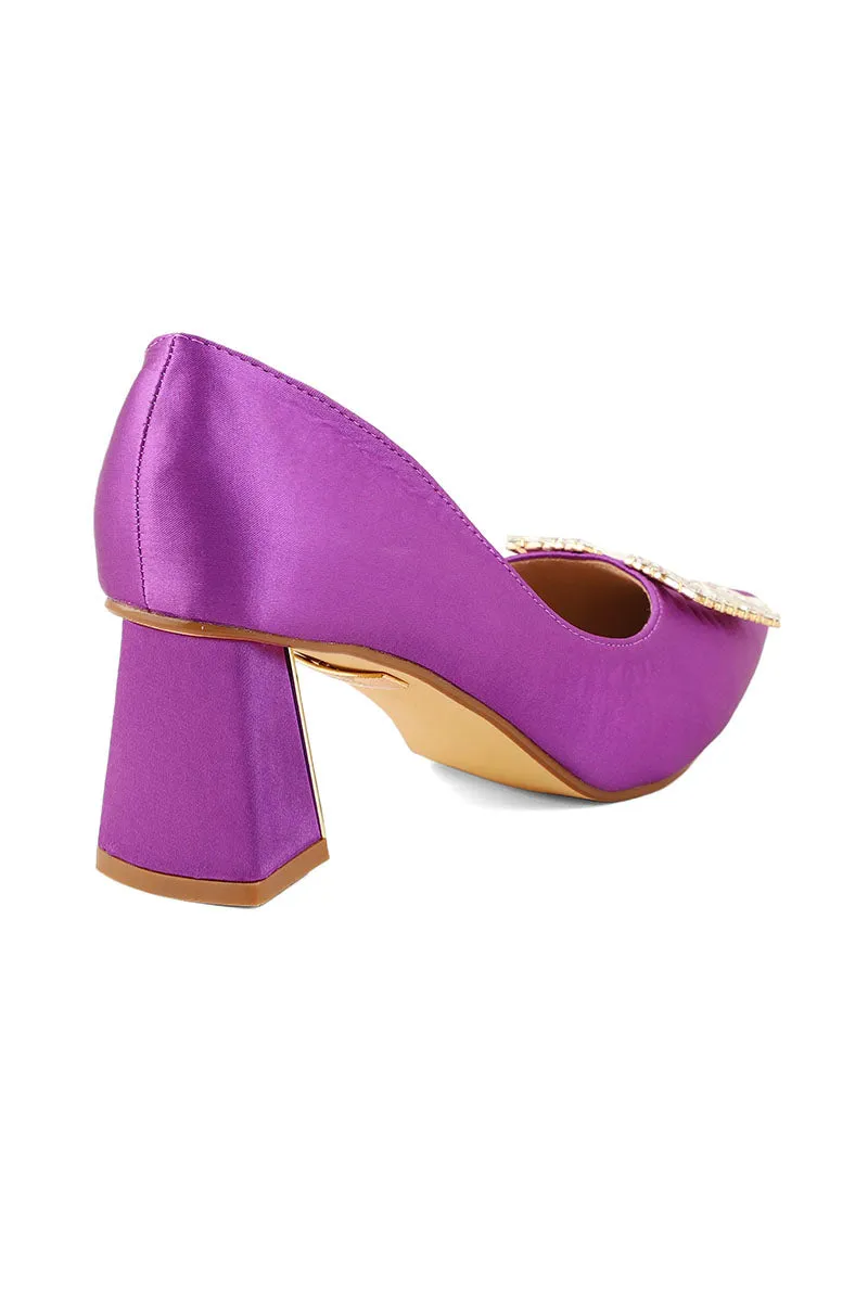 Party Wear Court Shoes I44449-Purple