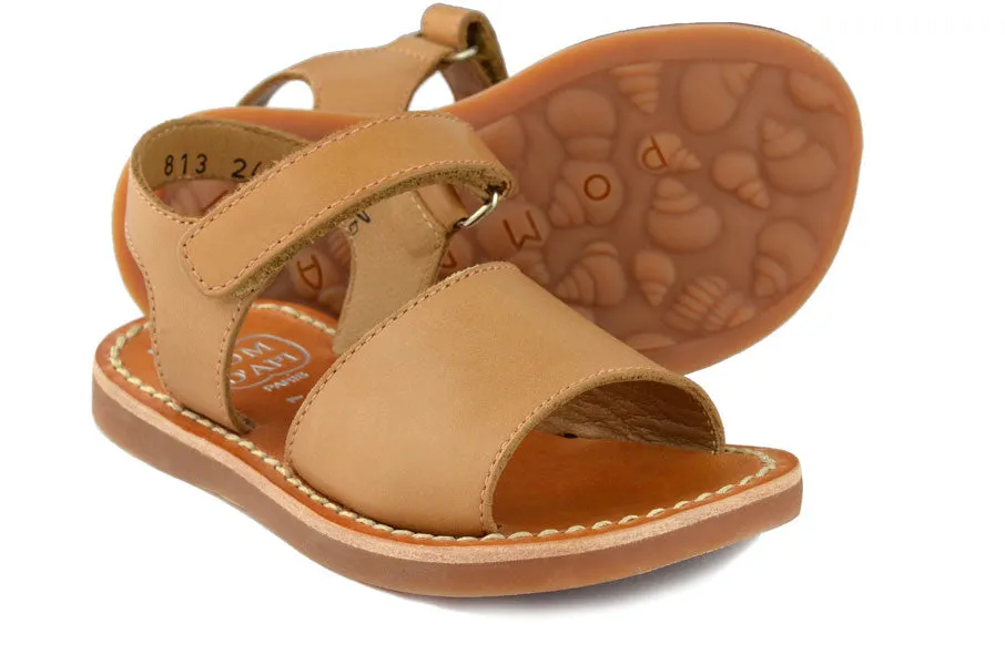 Pom d'Api Girls Camel Brown Sandal