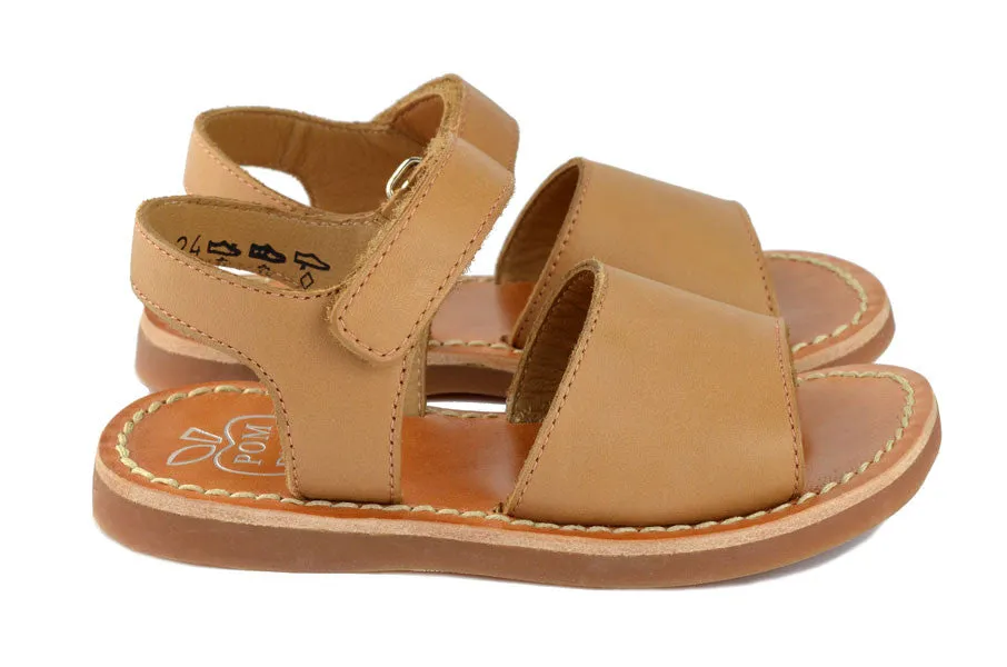 Pom d'Api Girls Camel Brown Sandal