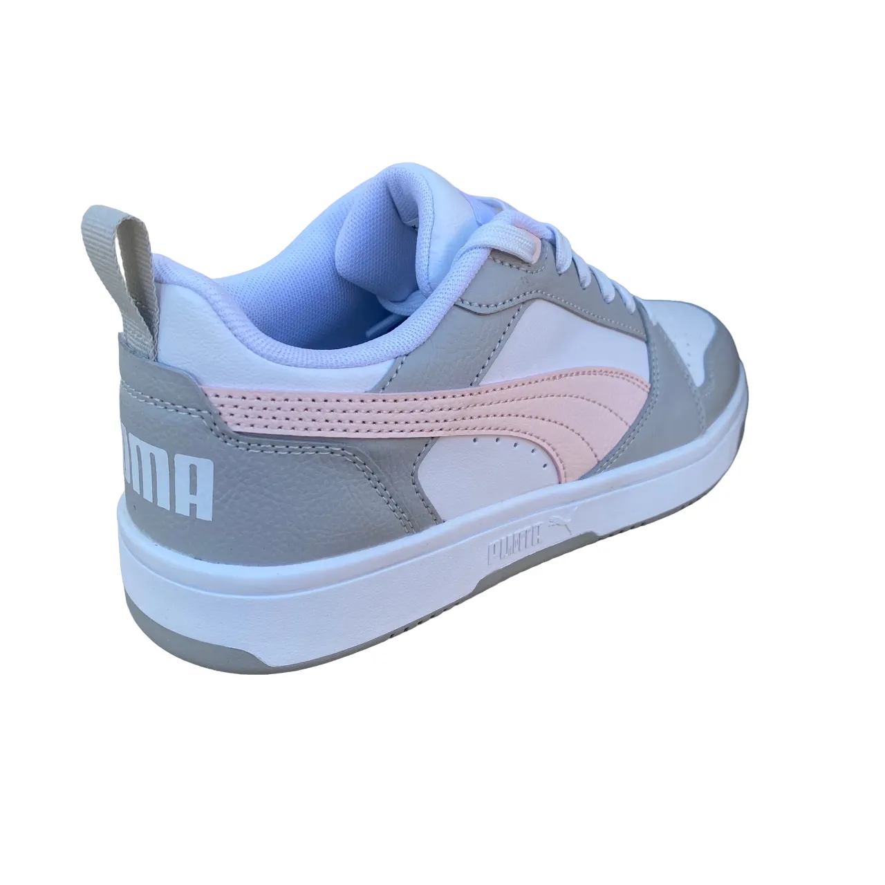 Puma scarpa sneakers da donna Rebound v6 Low 392328 08 bianco-rosa-grigio