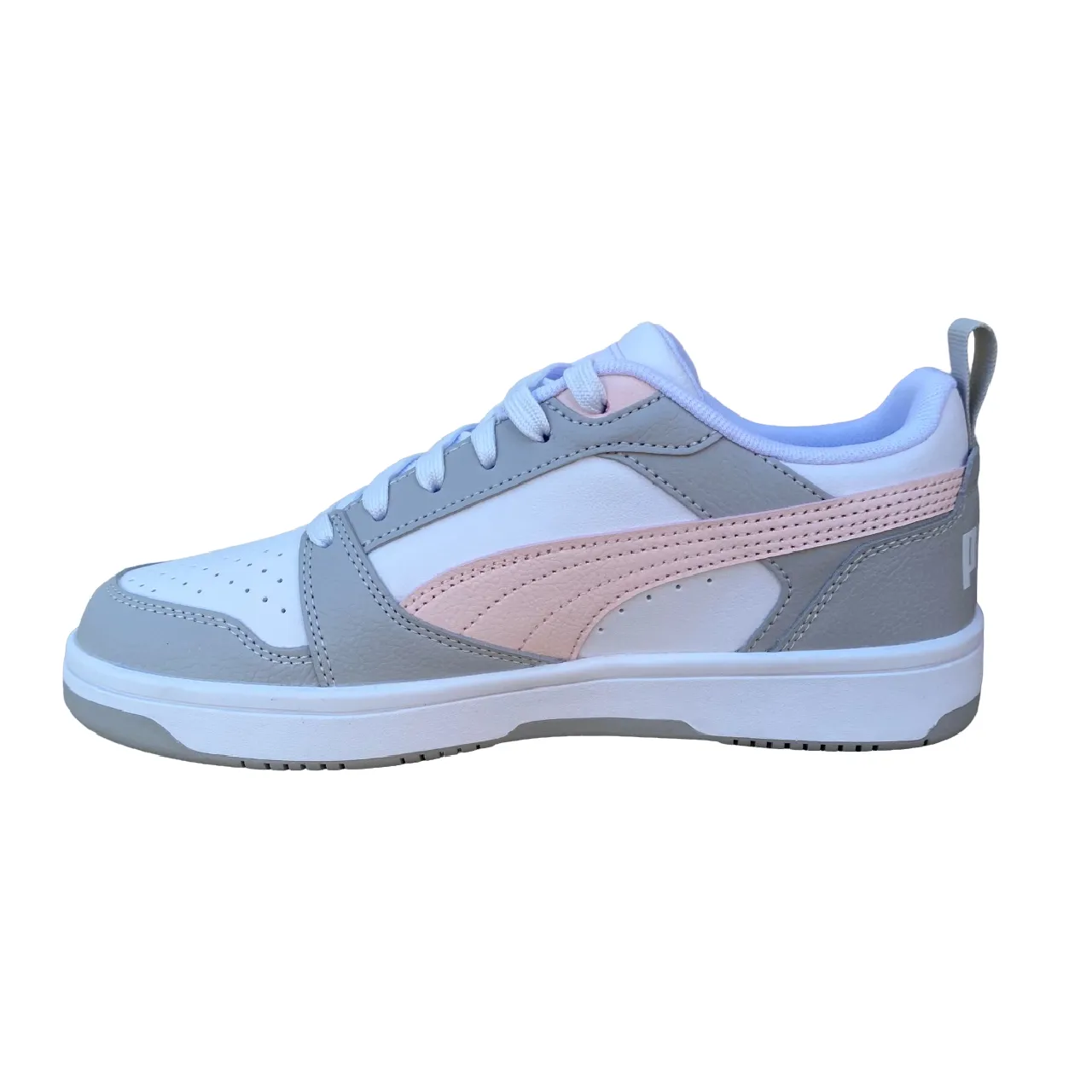 Puma scarpa sneakers da donna Rebound v6 Low 392328 08 bianco-rosa-grigio