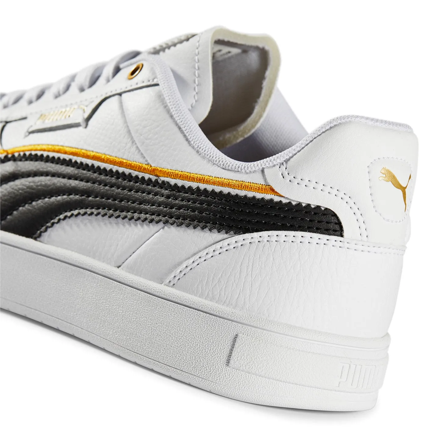 Puma scarpa sneakers da uomo Caven Dime FC 386380 01 bianco-nero-oro