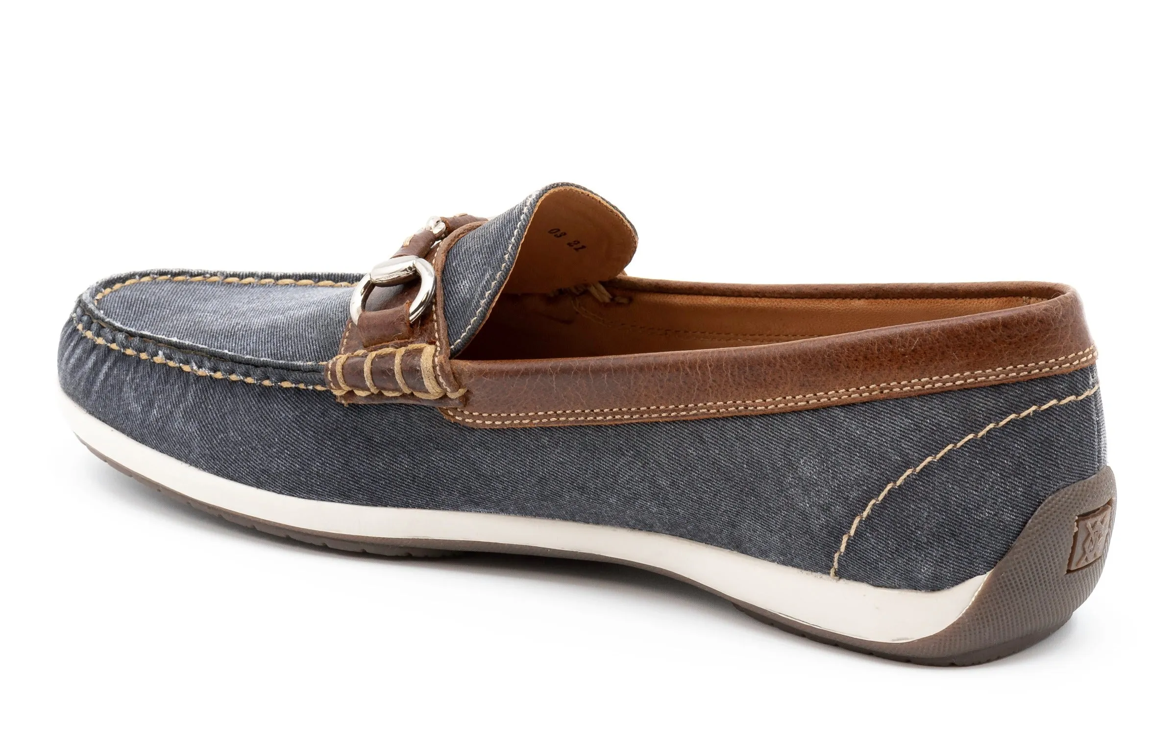 Seaside Canvas Horse Bit Loafers - Indigo