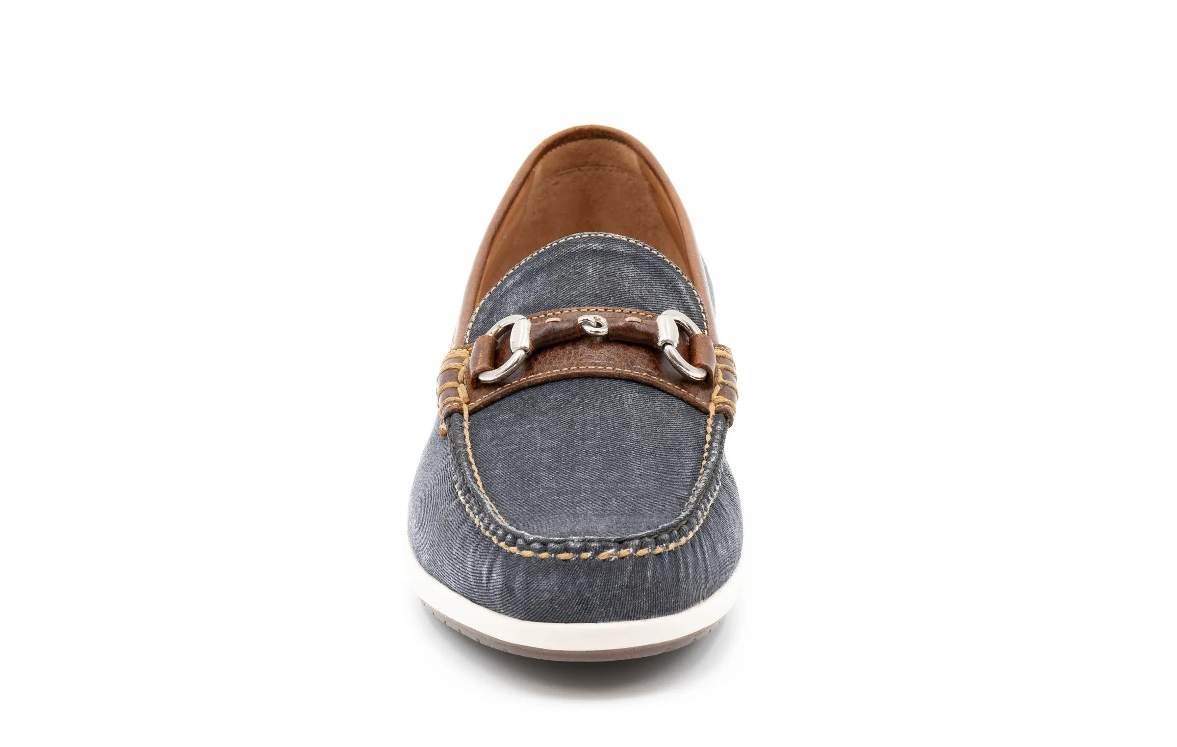 Seaside Canvas Horse Bit Loafers - Indigo