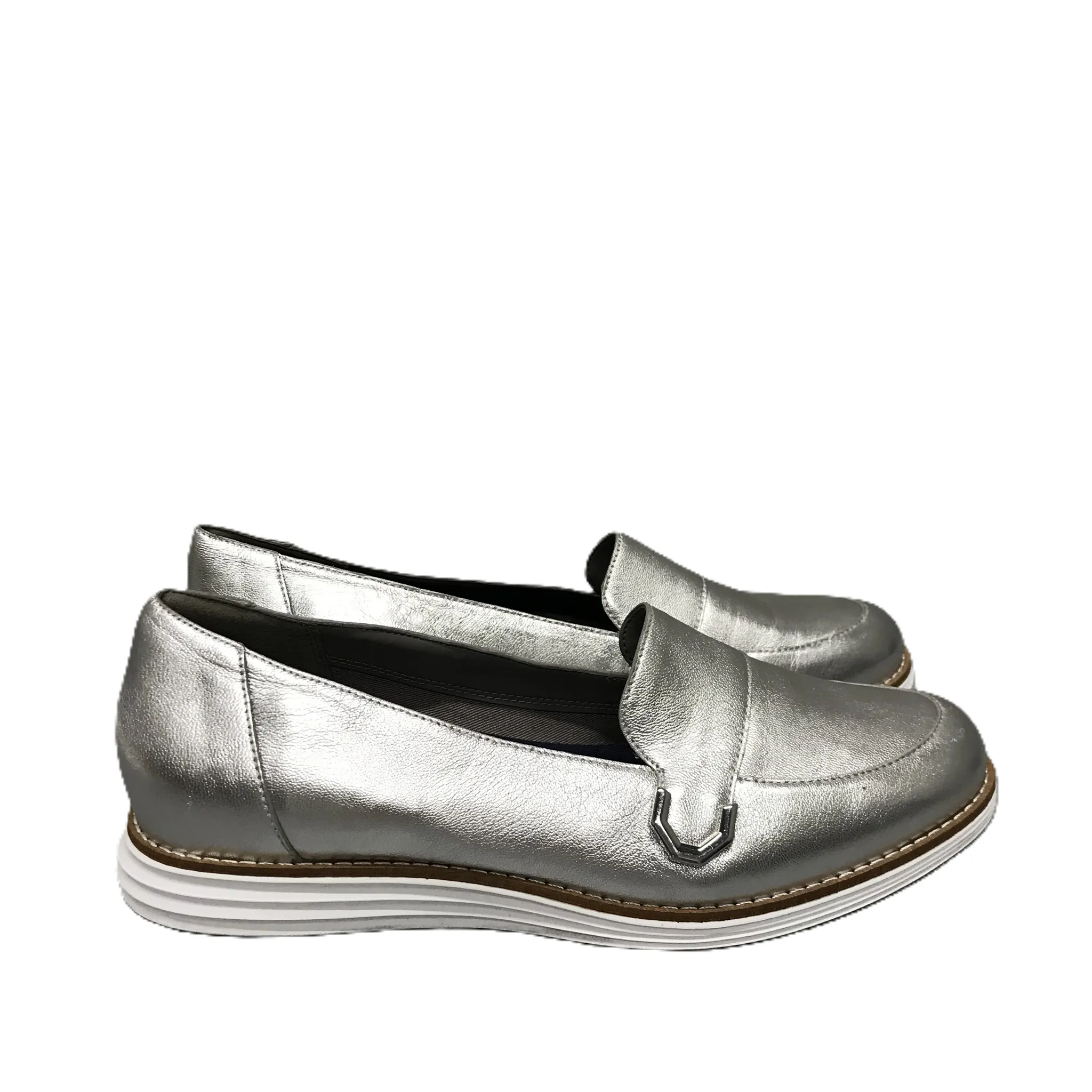 Silver Shoes Flats By Cole-haan, Size: 7