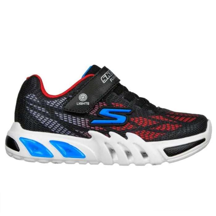 Skechers Boys Light Ups S Lights Flex Glow Elite Vorlo Black/Red/Blue