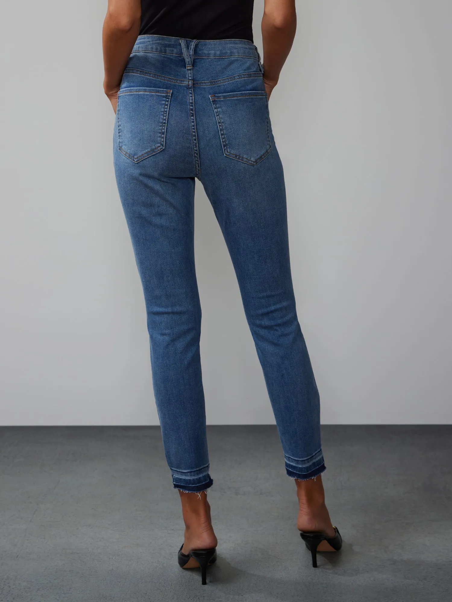 Tall Perfect Fit Distressed Skinny Ankle Jeans