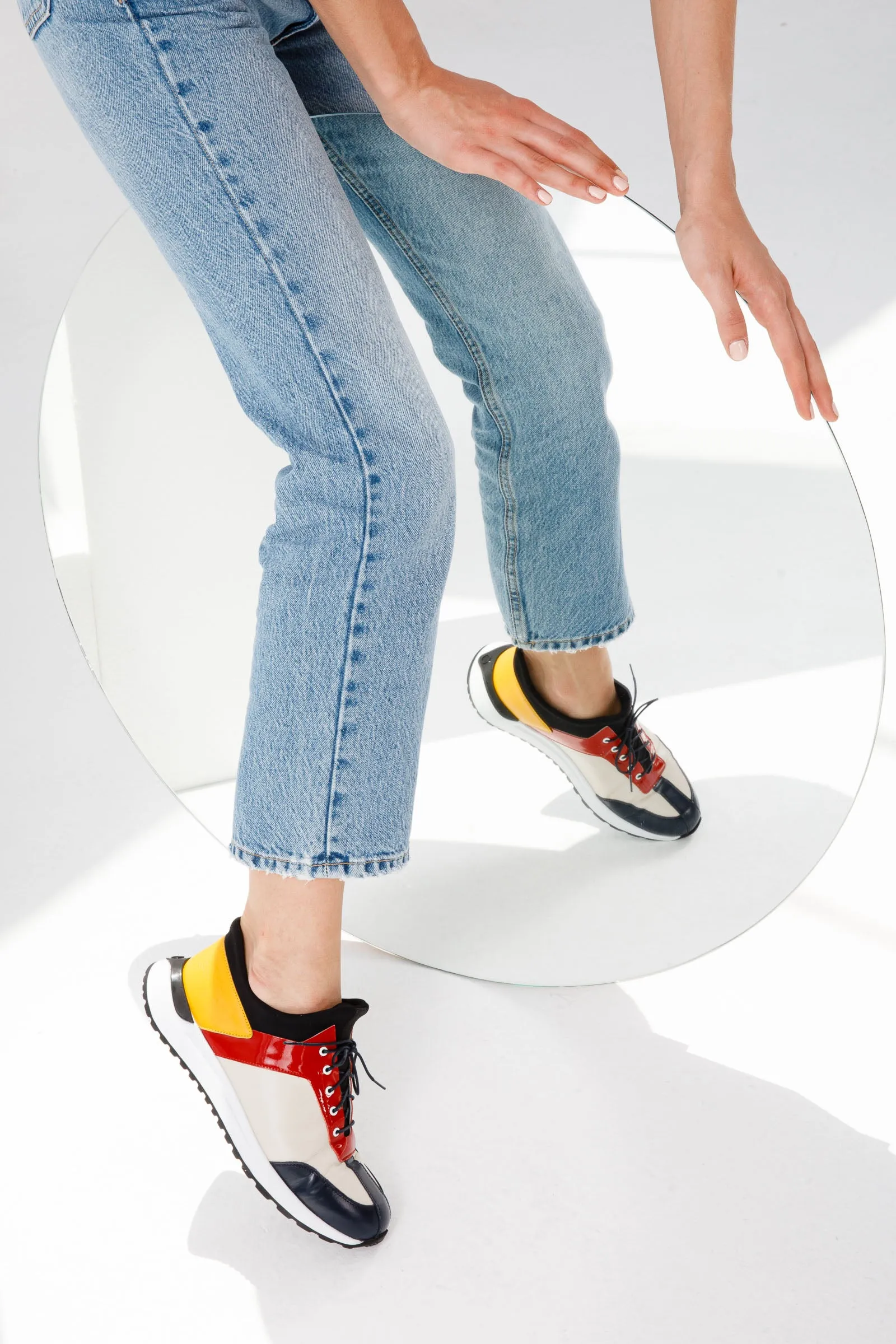 The Crapo Multicolor Leather Women Sneaker