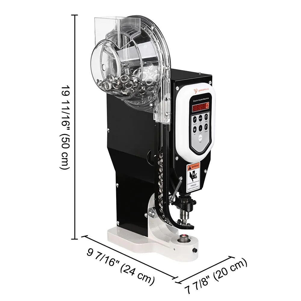 TheLAShop Electric Grommet Machine Auto Eyelet Press #2 Foot Switch