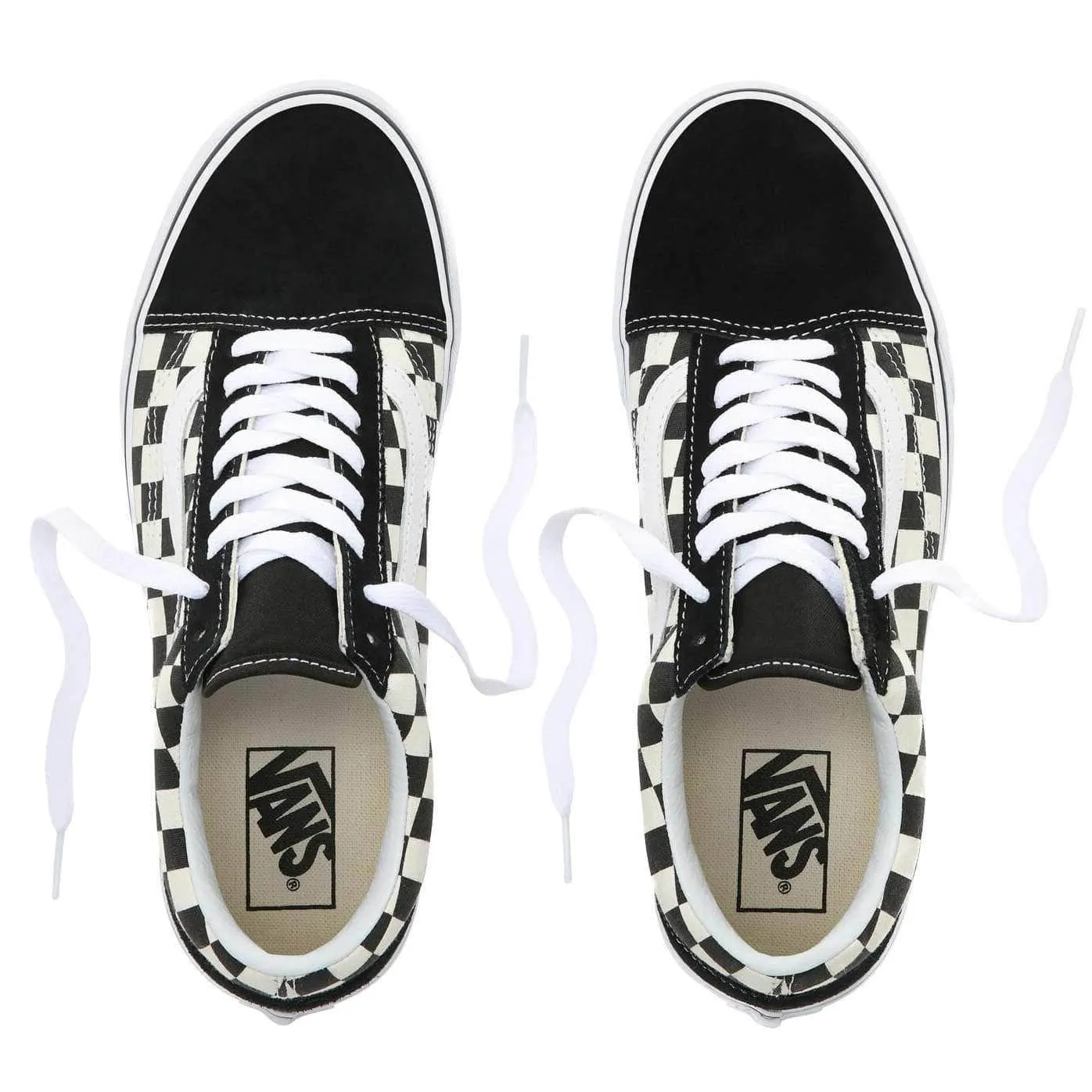 Vans Old Skool Skate Shoes - (Primary Check) Black/White