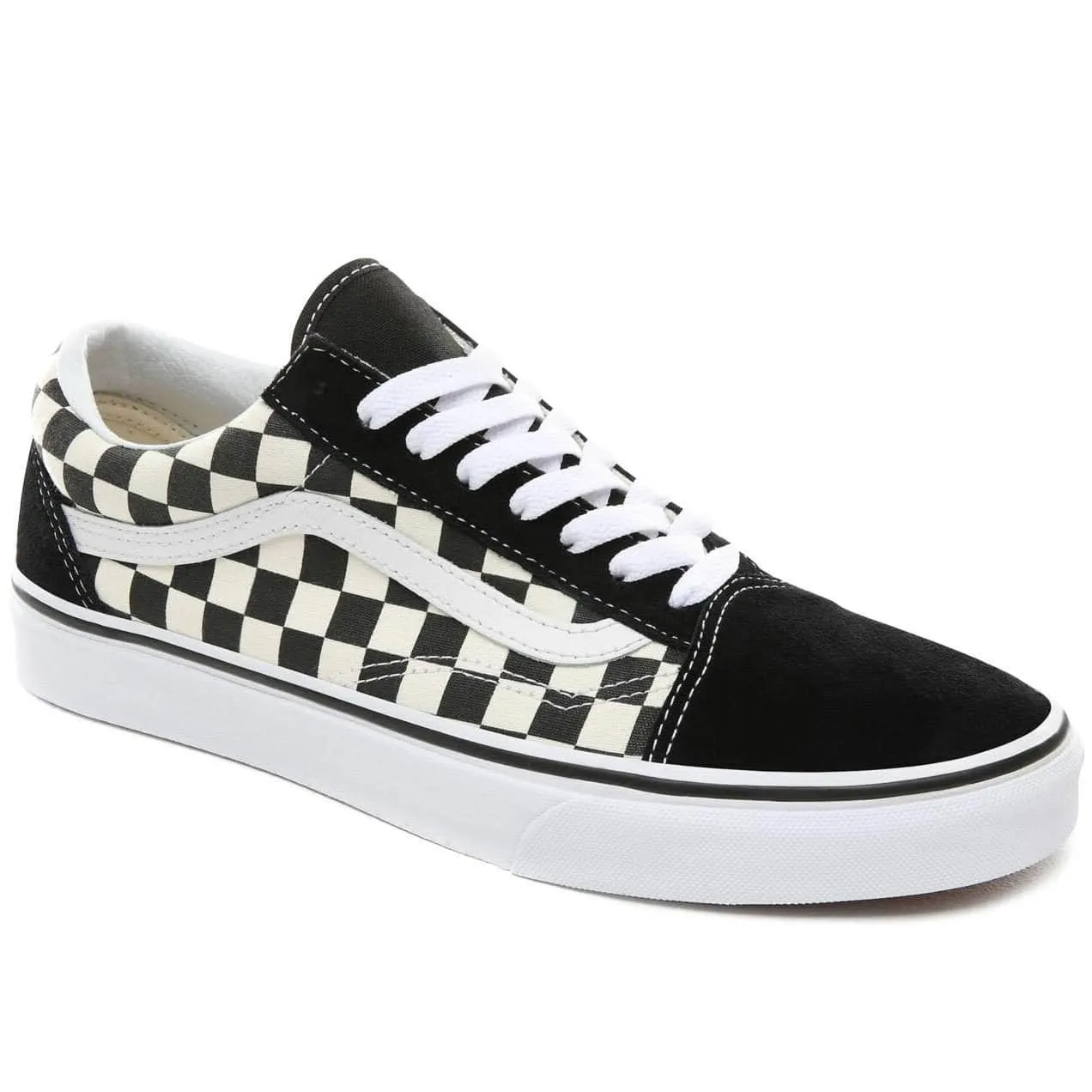 Vans Old Skool Skate Shoes - (Primary Check) Black/White