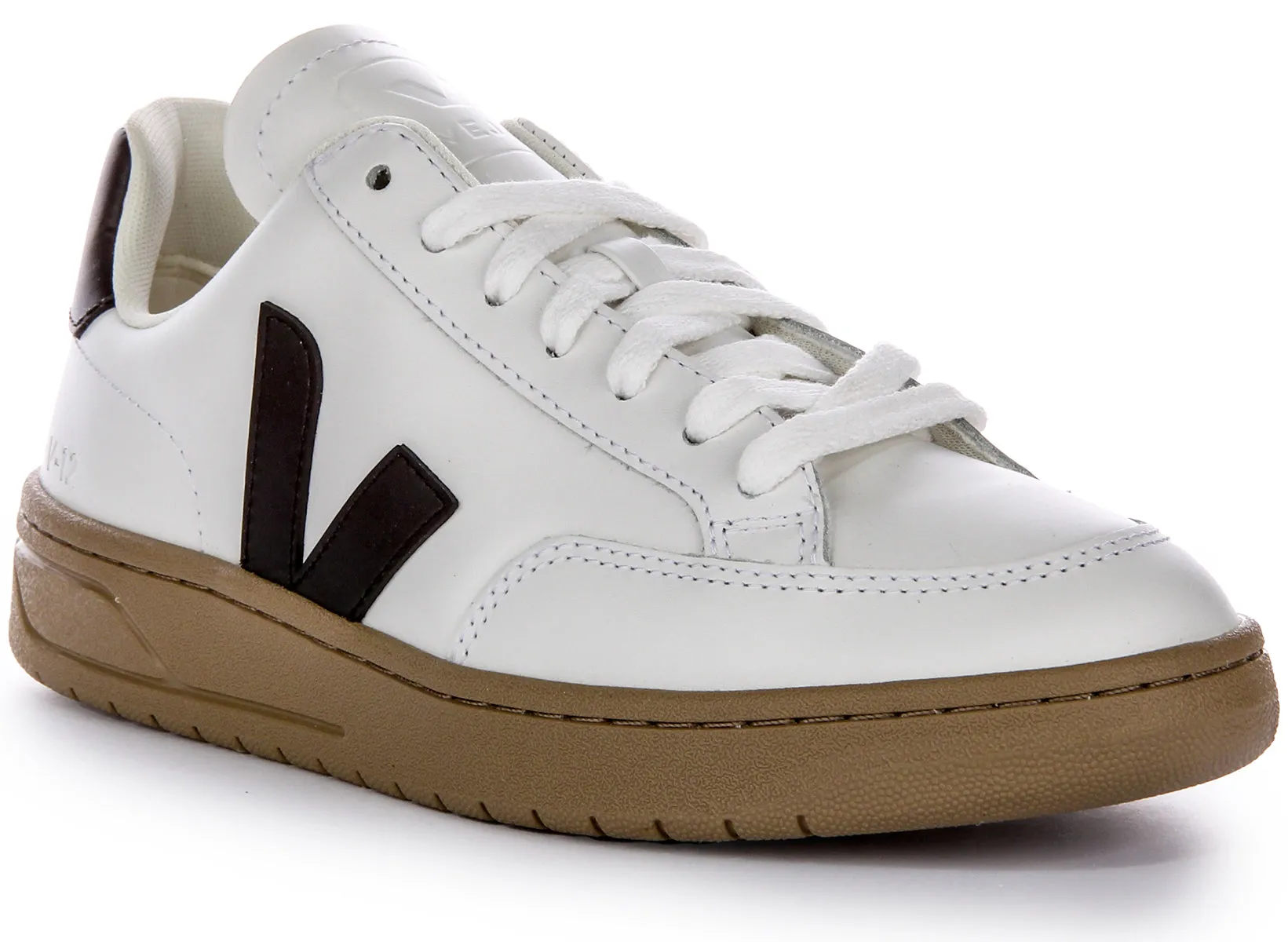 Veja V 12 Leather In White Gum For Women