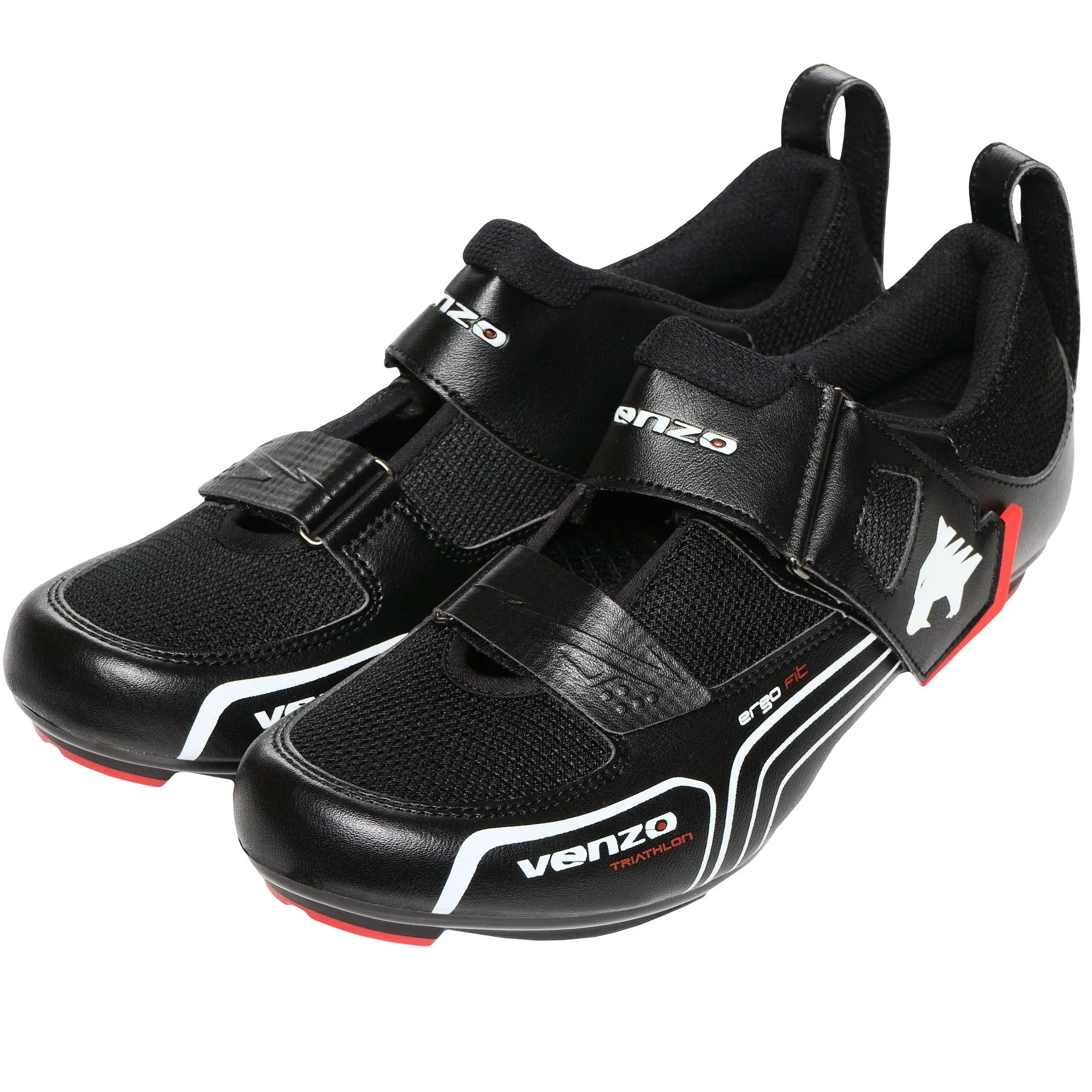 Venzo Bike Bicycle Road Cycling Triathlon Shoes with Clipless Pedals and Cleats - Look ARC Delta Compatible - Size 50