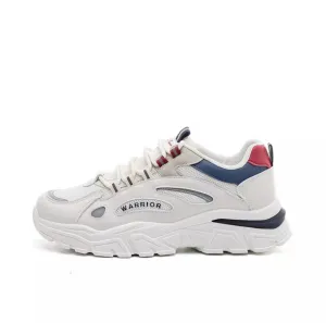 Warrior Thick Sole Height Increasing Dad Shoes - White/Blue/Red