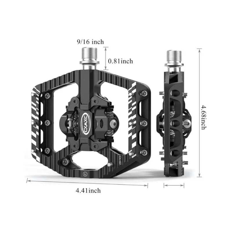 Xtreme Xccessories Footboard Non-Slip Double-Sided Cleat SPD Mountain Bike Downhill  Pedals